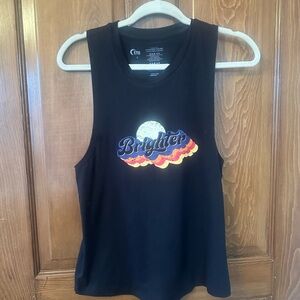 Zyia Brighter Graphic Black Muscle Tank